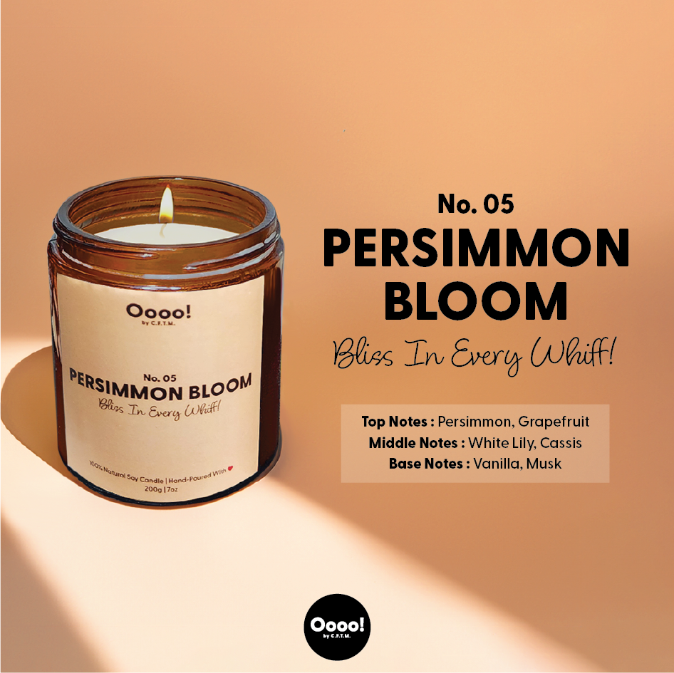 Scented Candle; Scented Candles; Self-Care; Self-Love; Self-Pampering; 100% Natural Soy Candle; Handpoured Candle; Phthalate-Free Candle; Paraben-Free Candle; Home Fragrance; Home Fragrances; Candle Scent; Candle Fragrance; Persimmon Bloom; Fruity